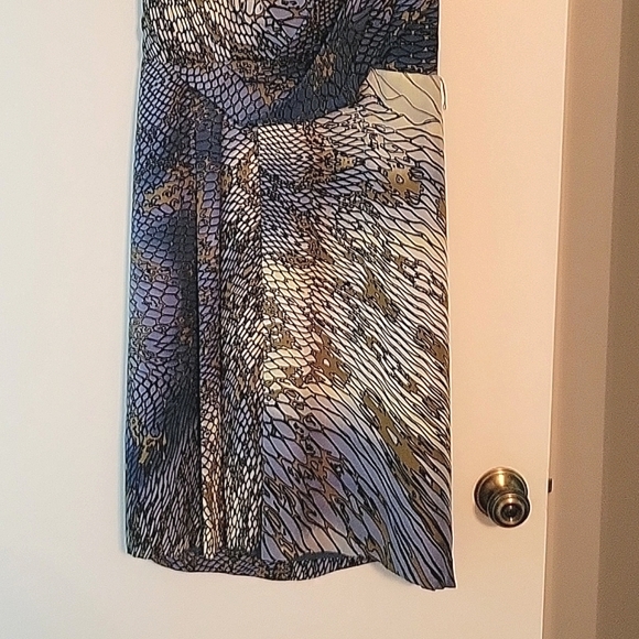Anne Klein Abstract Silk Wrap Dress Size 10 - Picture 5 of 13